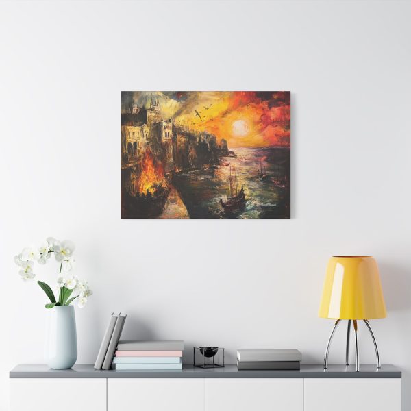 Stretched Canvas Art Print, Sunset Seascape, Wall Decor, Home Gift, Nautical Decorations, Art for Living Room, Sunset Wall Art - Image 15