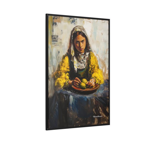 Framed Matte Canvas Art - Emotionally Striking Woman with Fruit, Home Decor, Wall Art, Gift for Art Lovers, Gallery Wall Decoration - Image 62