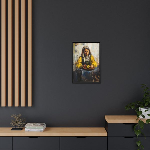 Framed Matte Canvas Art - Emotionally Striking Woman with Fruit, Home Decor, Wall Art, Gift for Art Lovers, Gallery Wall Decoration - Image 52