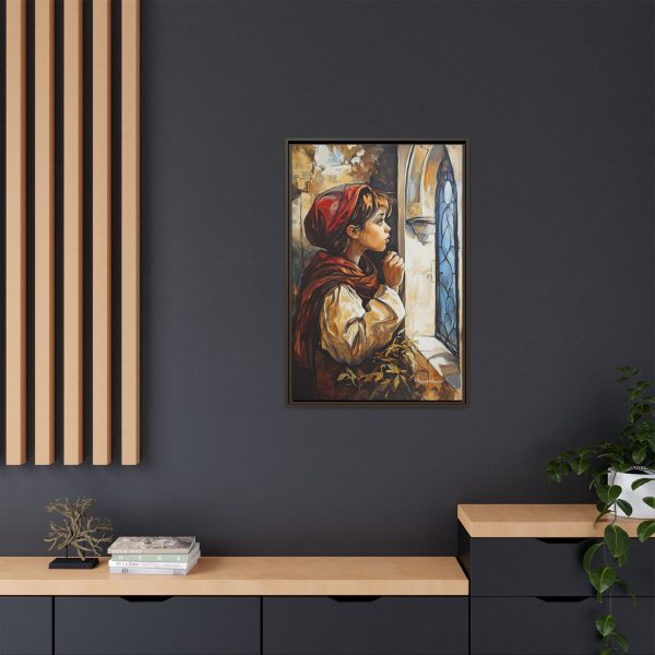 Framed Matte Canvas Art Print - Dreamy Girl in Red Hood, Wall Decor, Unique Gift, Home Aesthetics, Art for Living Room, Bedroom Decor - Image 24