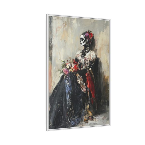 Framed Art Print - Day of the Dead Decor, Colorful Bone Lady Wall Art, Gothic Home Decor, Unique Gift for Holidays - Image 70