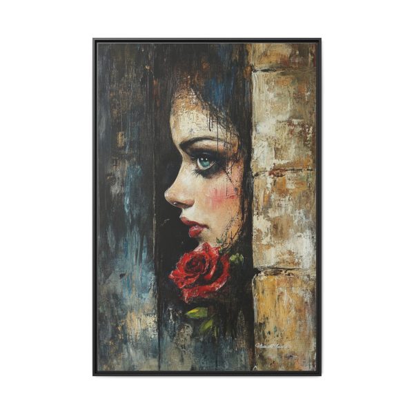 Matte Framed Art Print - Striking Portrait with Rose, Wall Decor, Home Accent, Gift for Art Lovers, Boho Room Decoration - Image 61