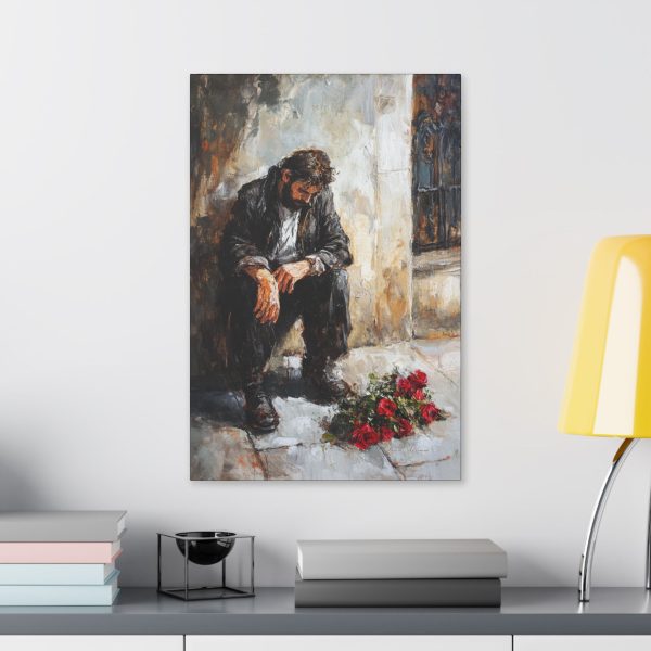 Emotional Art Canvas Print, Modern Wall Decor, Housewarming Gift, Sadness & Reflection Artwork, Living Room Wall Art, Anniversary Gift - Image 11
