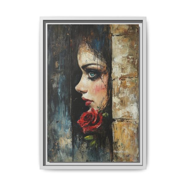 Matte Framed Art Print - Striking Portrait with Rose, Wall Decor, Home Accent, Gift for Art Lovers, Boho Room Decoration - Image 45