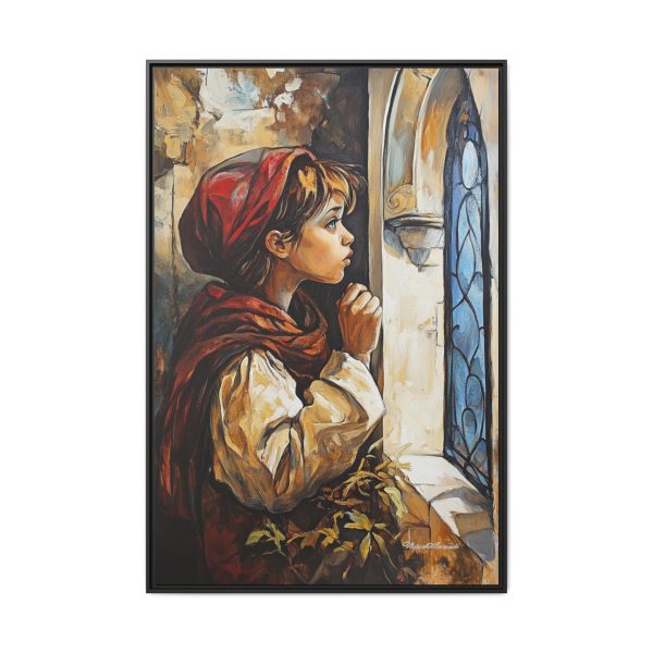 Framed Matte Canvas Art Print - Dreamy Girl in Red Hood, Wall Decor, Unique Gift, Home Aesthetics, Art for Living Room, Bedroom Decor - Image 61