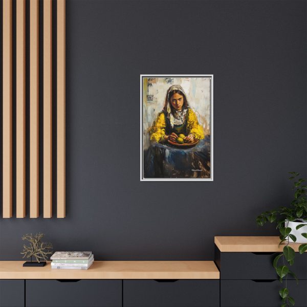 Framed Matte Canvas Art - Emotionally Striking Woman with Fruit, Home Decor, Wall Art, Gift for Art Lovers, Gallery Wall Decoration - Image 20