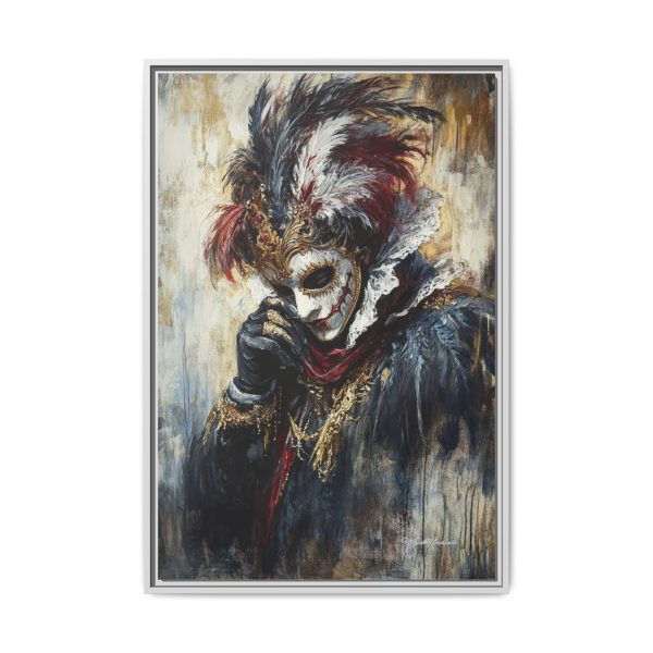 Matte Canvas Wall Art, Multi-color Framed Artwork, Gothic Home Decor, Mysterious Masquerade Print, Unique Gift for Art Lovers - Image 25