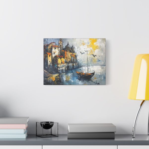 Satin Canvas Wall Art, Serene Coastal Landscape, Home Decor, Nautical Wall Art, Gift for Art Lovers, Contemporary Art - Image 7