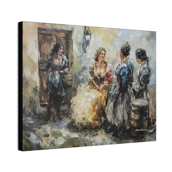Charming Canvas Wall Art, Vintage Women Scene, Home Decor, Artistic Print, Living Room Accent, Gift for Art Lovers - Image 2