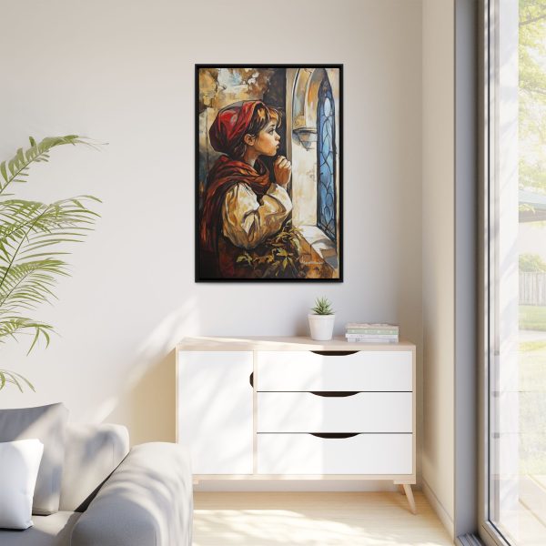 Framed Matte Canvas Art Print - Dreamy Girl in Red Hood, Wall Decor, Unique Gift, Home Aesthetics, Art for Living Room, Bedroom Decor - Image 11