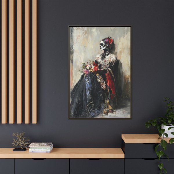 Framed Art Print - Day of the Dead Decor, Colorful Bone Lady Wall Art, Gothic Home Decor, Unique Gift for Holidays - Image 32