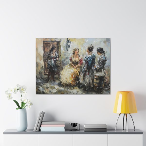 Charming Canvas Wall Art, Vintage Women Scene, Home Decor, Artistic Print, Living Room Accent, Gift for Art Lovers - Image 7