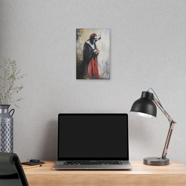 Classic Stretched Canvas Art Print - Haunting Floral Portrait, Wall Decor for Home, Unique Gift for Art Lovers, Boho Style Decoration - Image 4