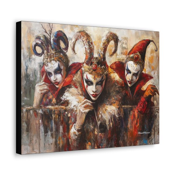 Canvas Print of Masquerade Masks, Wall Art, Home Decor, Carnival Artwork, Unique Gift for Art Lovers, Elegant Home Vibes - Image 2