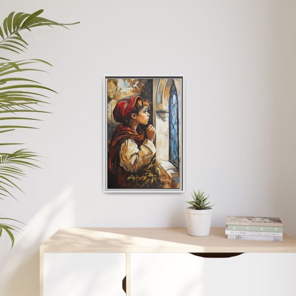 Framed Matte Canvas Art Print - Dreamy Girl in Red Hood, Wall Decor, Unique Gift, Home Aesthetics, Art for Living Room, Bedroom Decor - Image 59