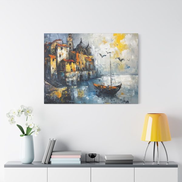 Satin Canvas Wall Art, Serene Coastal Landscape, Home Decor, Nautical Wall Art, Gift for Art Lovers, Contemporary Art - Image 19