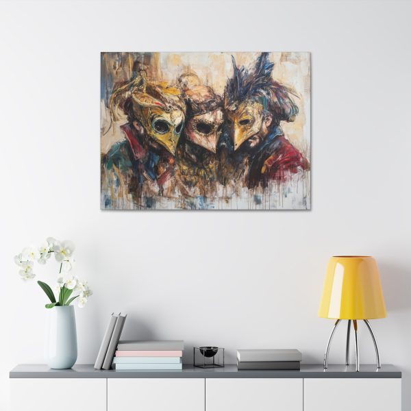 Masked Companions Canvas Art, Mysterious Wall Decor, Perfect for Halloween, Unique Gift, Bohemian Home Accent - Image 7