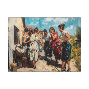 Artistic Stretched Canvas Print of Women, Vintage Wall Art for Home Decor, Perfect Gift for Art Lovers, Room Decoration, Gallery Wall