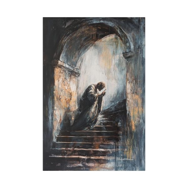Classic Stretched Canvas Wall Art, Emotional Staircase Painting, Home Decor, Gothic Art, Gift for Art Lovers - Image 13