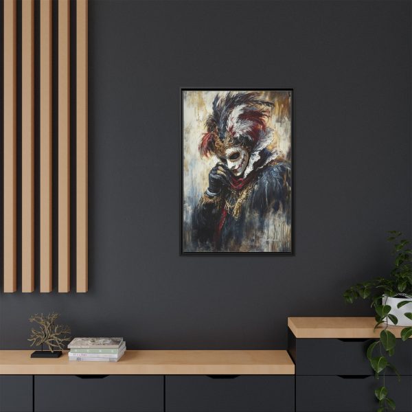Matte Canvas Wall Art, Multi-color Framed Artwork, Gothic Home Decor, Mysterious Masquerade Print, Unique Gift for Art Lovers - Image 8