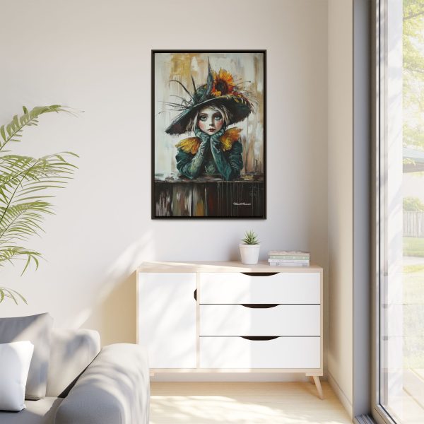 Framed Art Print: Whimsical Girl in Hat, Colorful Wall Decor for Home, Unique Gift, Art Lover's Collection, Feminine Aesthetic, Home [...] - Image 31