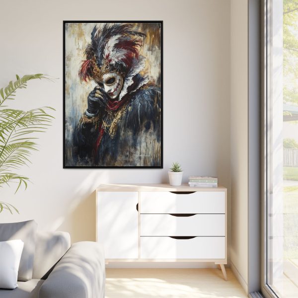 Matte Canvas Wall Art, Multi-color Framed Artwork, Gothic Home Decor, Mysterious Masquerade Print, Unique Gift for Art Lovers - Image 63