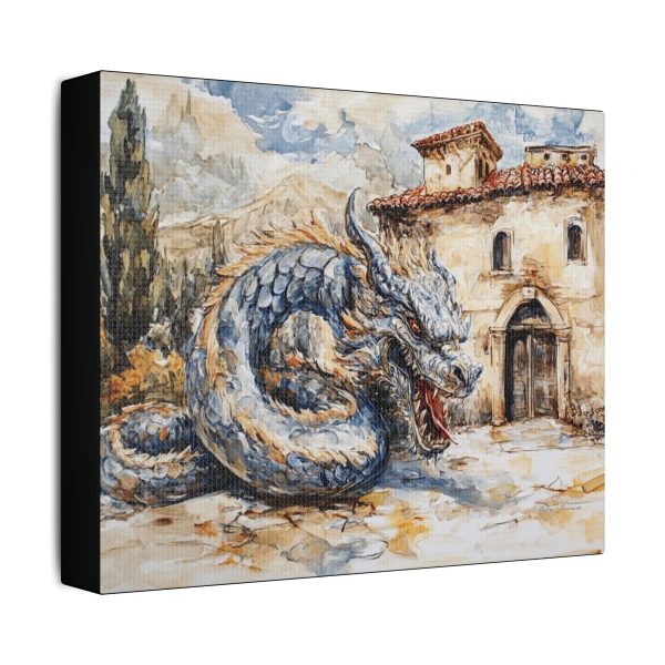 Fantasy Dragon Wall Art, Mythical Home Decor, Stretched Canvas, Art for Living Room, Unique Gift for Dragon Lovers - Image 2