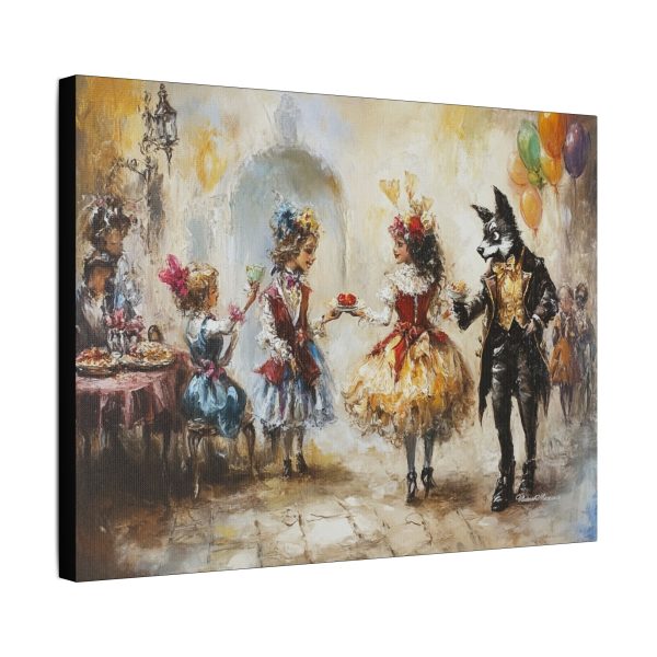 Whimsical Stretched Canvas Art, Carnival Decor, Vintage Wall Art, Playful Home Decoration, Unique Gift Idea, Fantasy Wall Art - Image 6