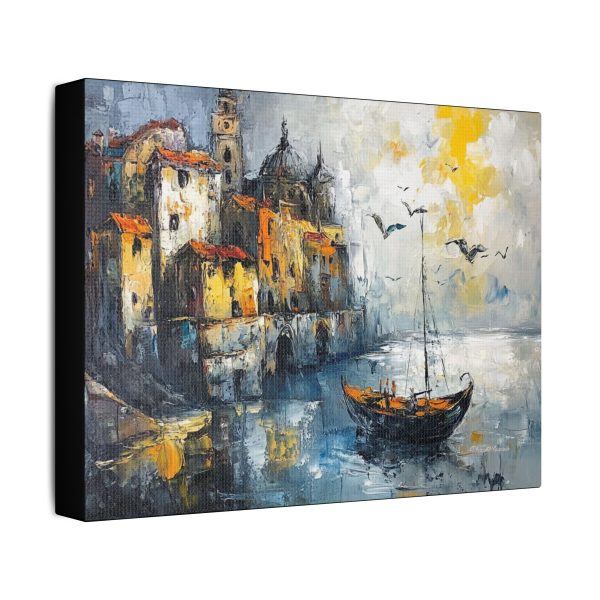 Satin Canvas Wall Art, Serene Coastal Landscape, Home Decor, Nautical Wall Art, Gift for Art Lovers, Contemporary Art - Image 2