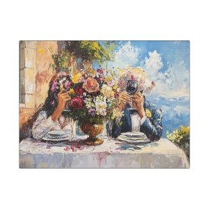 Romantic Canvas Art, Love Decor, Wedding Gift, Kitchen Wall Art, Couple Art Print, Home Decor, Gift for Couple