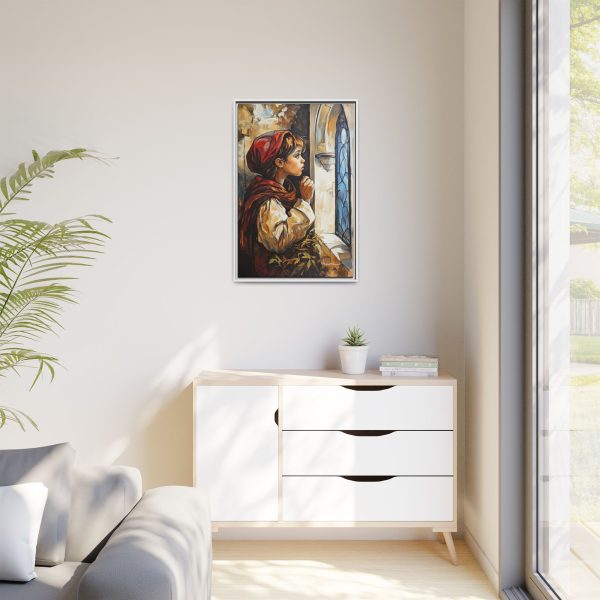 Framed Matte Canvas Art Print - Dreamy Girl in Red Hood, Wall Decor, Unique Gift, Home Aesthetics, Art for Living Room, Bedroom Decor - Image 27
