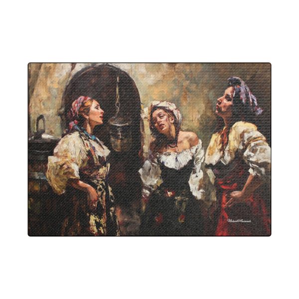 Satin Canvas Art Print, Vintage Style Wall Decor, Rustic Home Accent, Romantic Gift Idea, Bohemian Wall Art, Art for Women