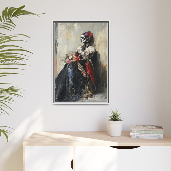 Framed Art Print - Day of the Dead Decor, Colorful Bone Lady Wall Art, Gothic Home Decor, Unique Gift for Holidays - Image 19