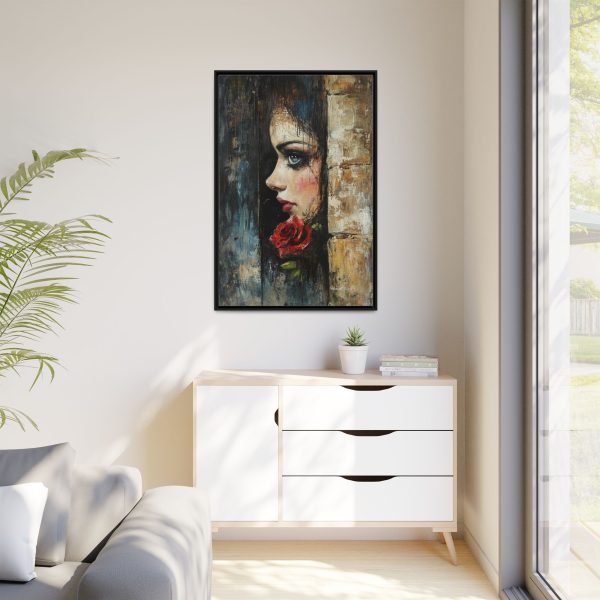 Matte Framed Art Print - Striking Portrait with Rose, Wall Decor, Home Accent, Gift for Art Lovers, Boho Room Decoration - Image 11
