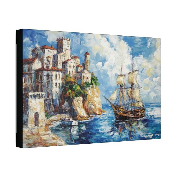 Nautical Wall Art Print, Seascape Canvas, Coastal Home Decor, Boat Painting, Maritime Artwork for Beach House - Image 3