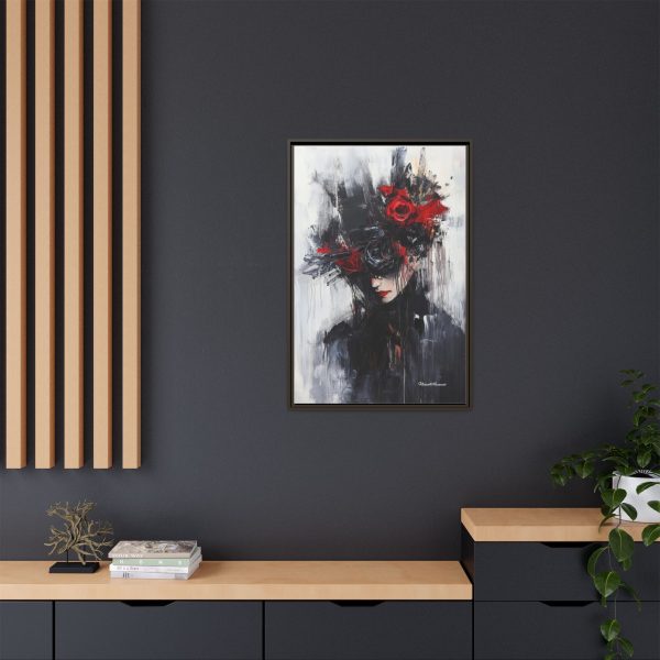 Framed Wall Art, Matte Canvas Print, Abstract Art, Home Decor, Gift for Art Lovers, Black and Red Aesthetic - Image 24