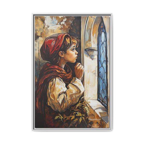 Framed Matte Canvas Art Print - Dreamy Girl in Red Hood, Wall Decor, Unique Gift, Home Aesthetics, Art for Living Room, Bedroom Decor - Image 25