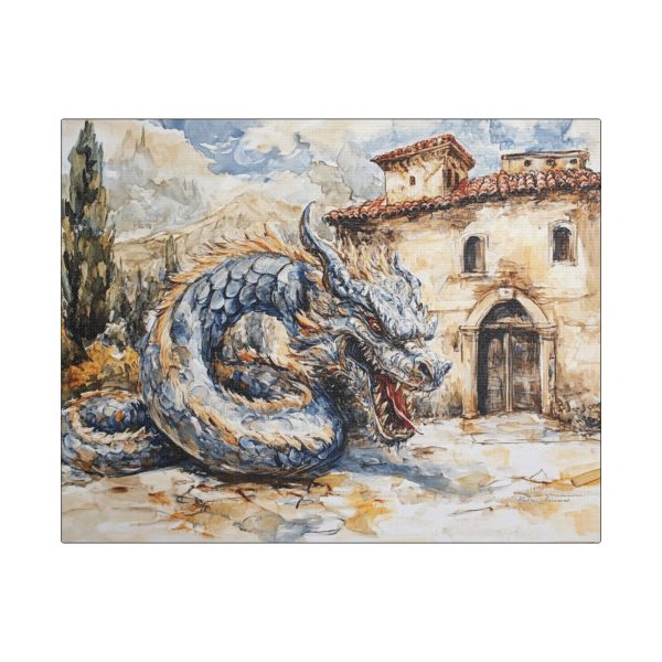 Fantasy Dragon Wall Art, Mythical Home Decor, Stretched Canvas, Art for Living Room, Unique Gift for Dragon Lovers - Image 3