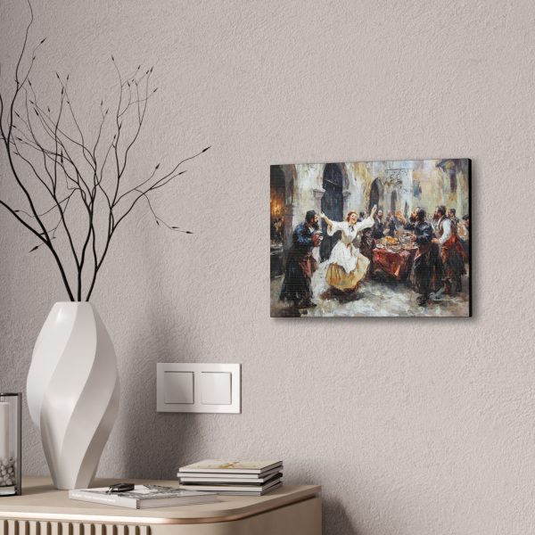 Celebratory Canvas Wall Art, Vibrant Party Scene, Home Decor, Unique Gift, Art for Celebration, Wall Hanging - Image 4