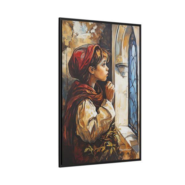 Framed Matte Canvas Art Print - Dreamy Girl in Red Hood, Wall Decor, Unique Gift, Home Aesthetics, Art for Living Room, Bedroom Decor - Image 62