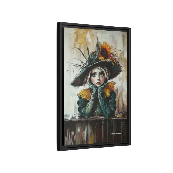Framed Art Print: Whimsical Girl in Hat, Colorful Wall Decor for Home, Unique Gift, Art Lover's Collection, Feminine Aesthetic, Home [...] - Image 50