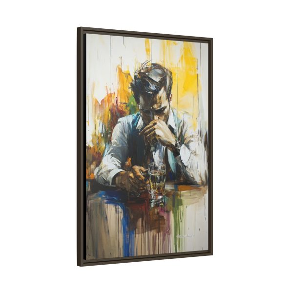 Framed Wall Art - Contemplative Man with Drink, Modern Home Decor, Stylish Gift, Thoughtful Art Piece, Artistic Decor for Living Room - Image 22
