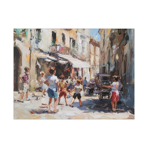 Vibrant Street Scene Canvas Art, Culture Decor, Gift for Art Lovers, Family Wall Art, Home Decor Inspiration, Gallery Style Print - Image 5
