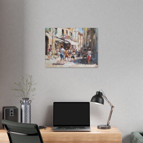 Vibrant Street Scene Canvas Art, Culture Decor, Gift for Art Lovers, Family Wall Art, Home Decor Inspiration, Gallery Style Print - Image 8