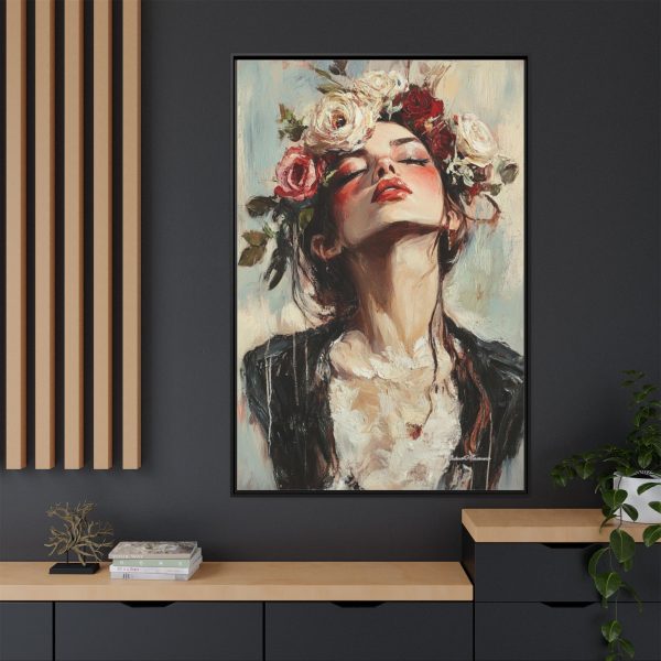 Floral Portrait Canvas Art Print, Boho Wall Décor, Feminine Home Accent, Gift for Her, Flower Lover's Art - Image 64