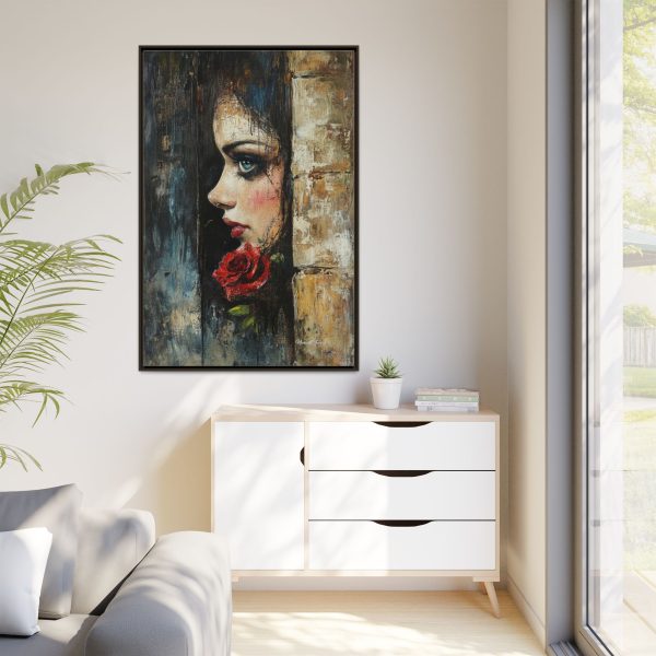 Matte Framed Art Print - Striking Portrait with Rose, Wall Decor, Home Accent, Gift for Art Lovers, Boho Room Decoration - Image 67