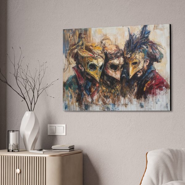 Masked Companions Canvas Art, Mysterious Wall Decor, Perfect for Halloween, Unique Gift, Bohemian Home Accent - Image 8