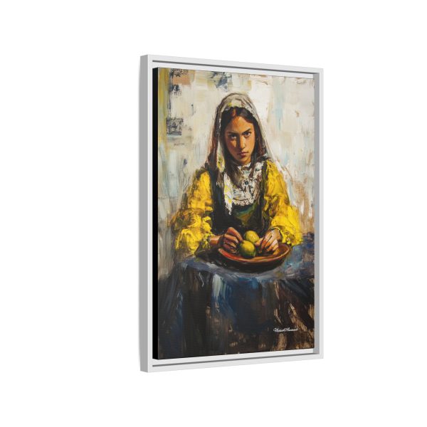 Framed Matte Canvas Art - Emotionally Striking Woman with Fruit, Home Decor, Wall Art, Gift for Art Lovers, Gallery Wall Decoration - Image 58