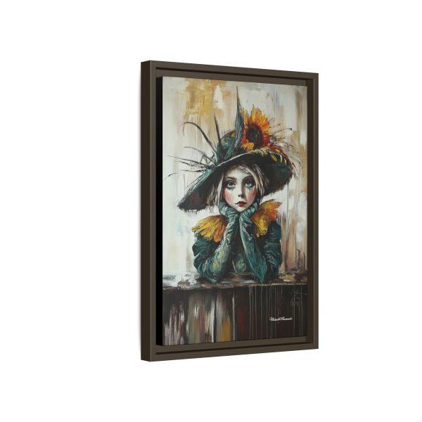 Framed Art Print: Whimsical Girl in Hat, Colorful Wall Decor for Home, Unique Gift, Art Lover's Collection, Feminine Aesthetic, Home [...] - Image 42