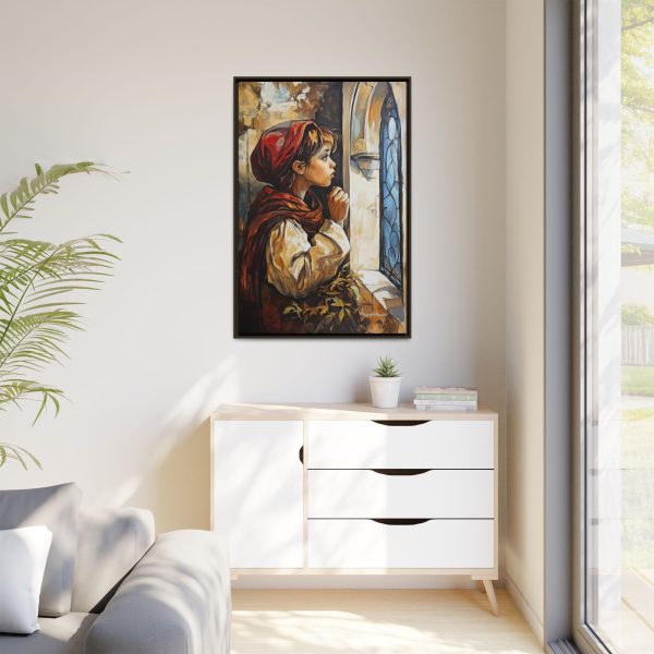 Framed Matte Canvas Art Print - Dreamy Girl in Red Hood, Wall Decor, Unique Gift, Home Aesthetics, Art for Living Room, Bedroom Decor - Image 31